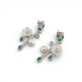 Florabelle Silver Earrings with Pearl