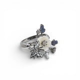 Florabelle Dark-Tone Silver Ring