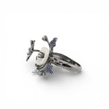 Florabelle Dark-Tone Silver Ring