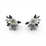 Florabelle Dark-Tone Silver Earrings
