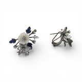 Florabelle Dark-Tone Silver Earrings