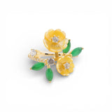 Florabelle Gold-Tone Silver Ring