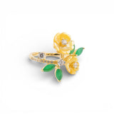 Florabelle Gold-Tone Silver Ring