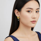 Florabelle Gold-Tone Silver Earrings