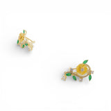 Florabelle Gold-Tone Silver Earrings