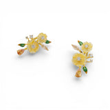 Florabelle Gold-Tone Silver Earrings
