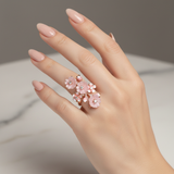 Florabelle Rose-Gold-Plated Silver Ring