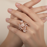 Florabelle Rose-Gold-Plated Silver Ring