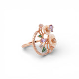 Eterna Rose-Gold-Plated Silver Ring