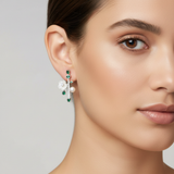 Florabelle Silver Earrings with Pearl