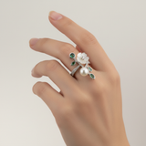 Florabelle Silver Ring with Pearl