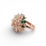 Thallo Rose-Gold-Plated Silver Ring