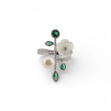 Florabelle Silver Ring with Pearl